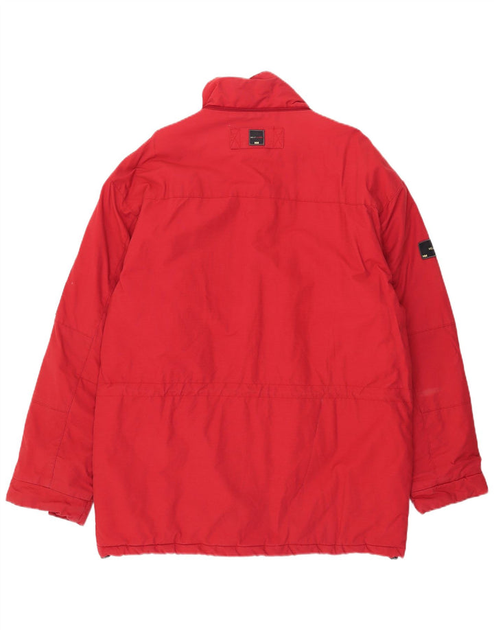 Helly Hansen Herren-Windbreaker-Jacke, UK 40, große rote Colourblock-Baumwolle