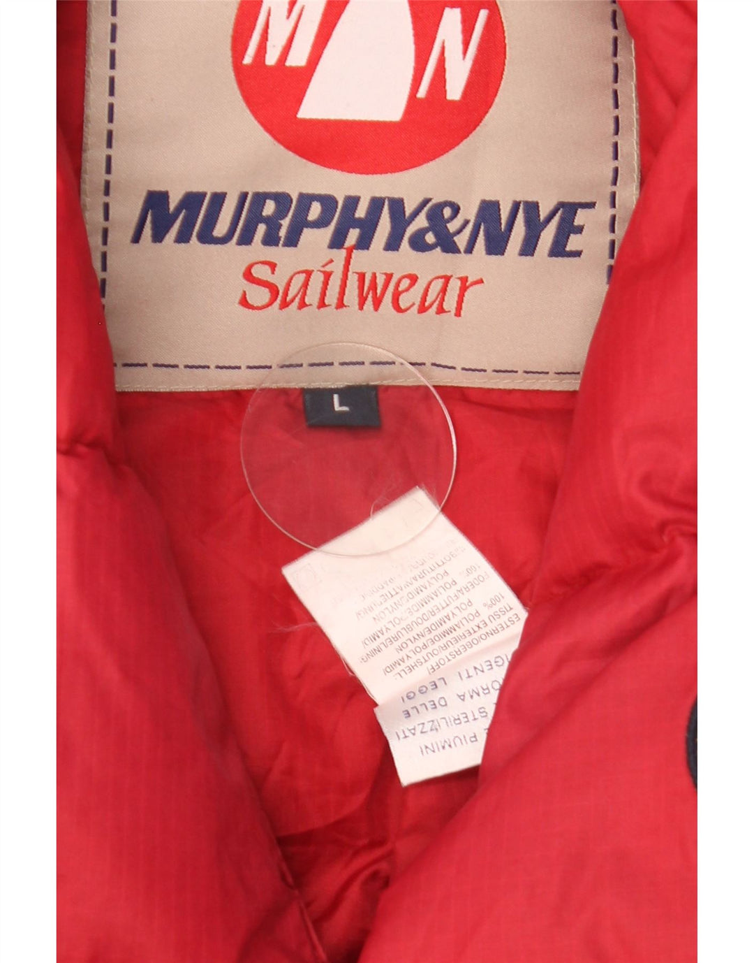 Murphy & Nye Herren Wattierte Weste UK 40 Large Rot Polyamid