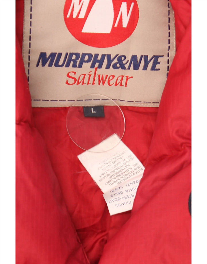 Murphy & Nye Herren Wattierte Weste UK 40 Large Rot Polyamid