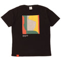 ZARA Herren T-Shirt mit Grafik, Größe S, Schwarz, Farbblock