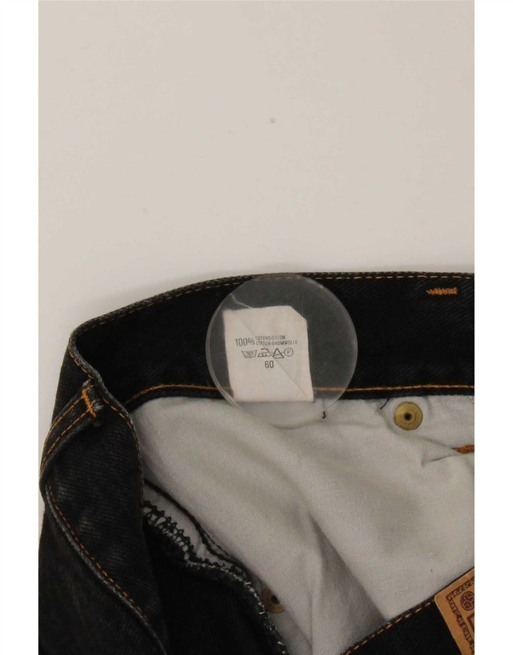 Casucci Herren Straight Jeans IT 48 Medium W30 L27 Schwarze Baumwolle