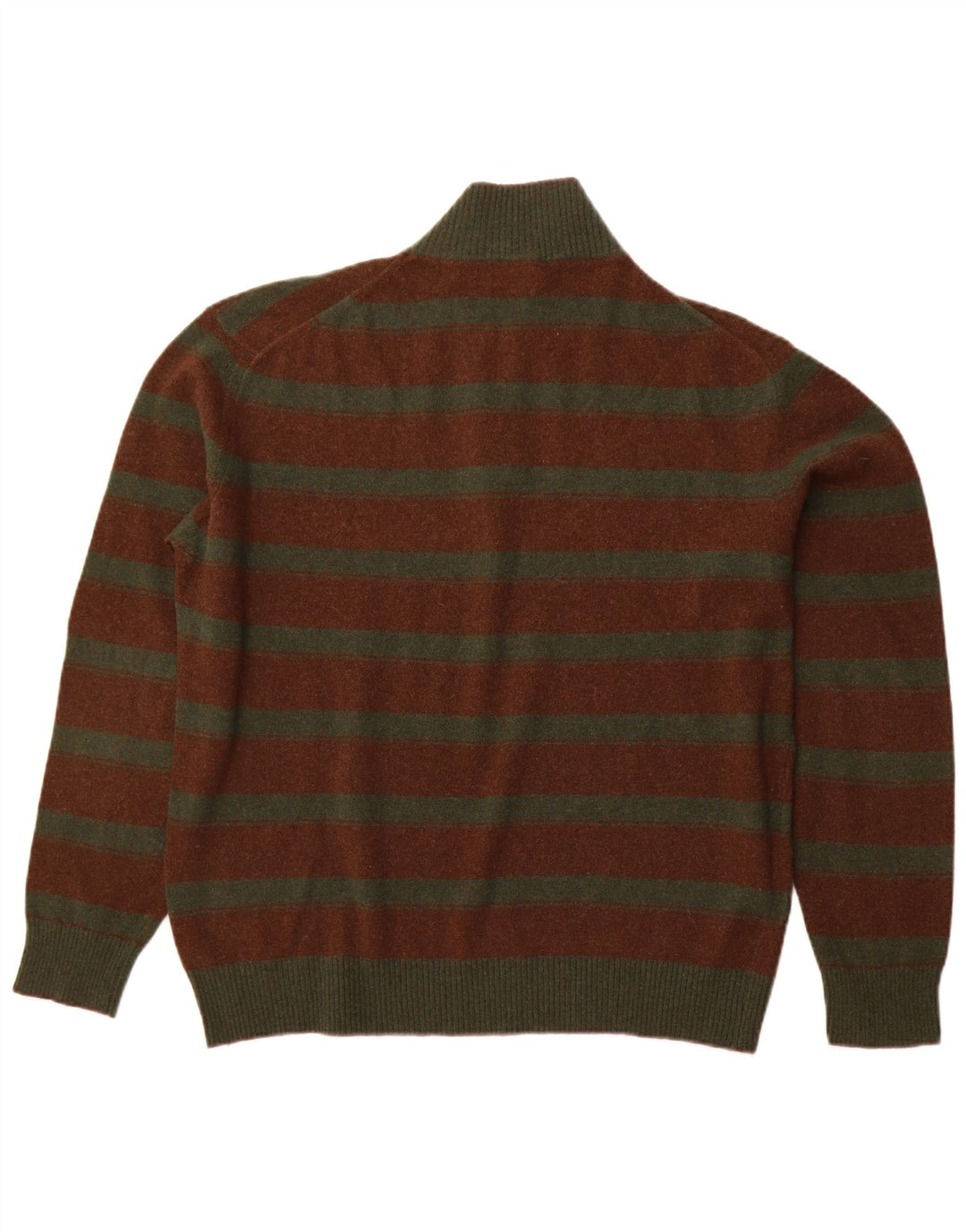 FILA Herren-Pullover mit Reißverschluss, XL, braun gestreift