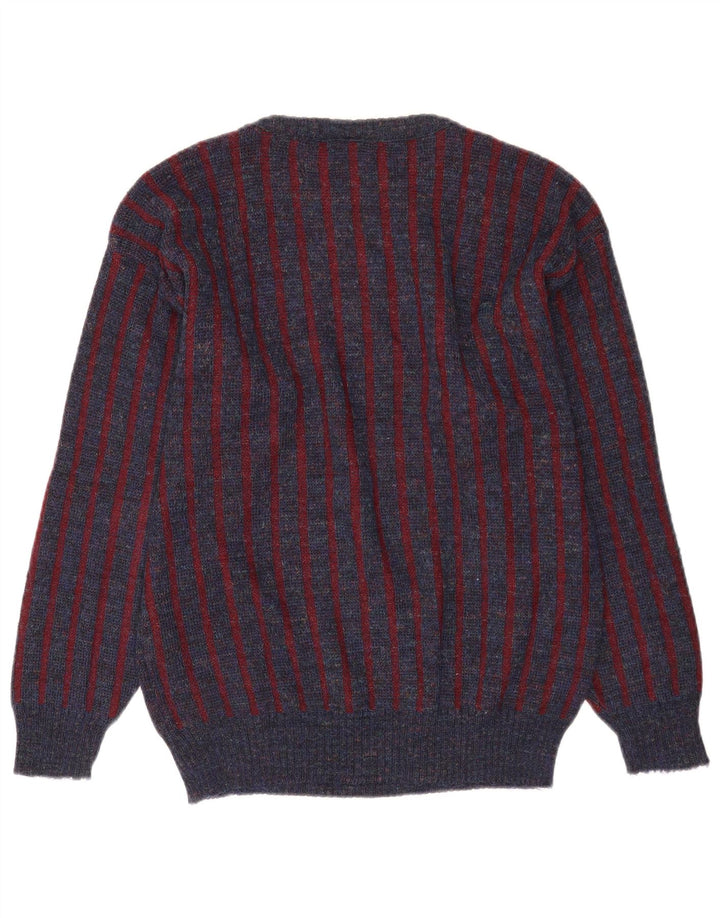 Angelo Litrico Herren-Pullover mit Rundhalsausschnitt, EU 48/50, mittelblau, geometrisch