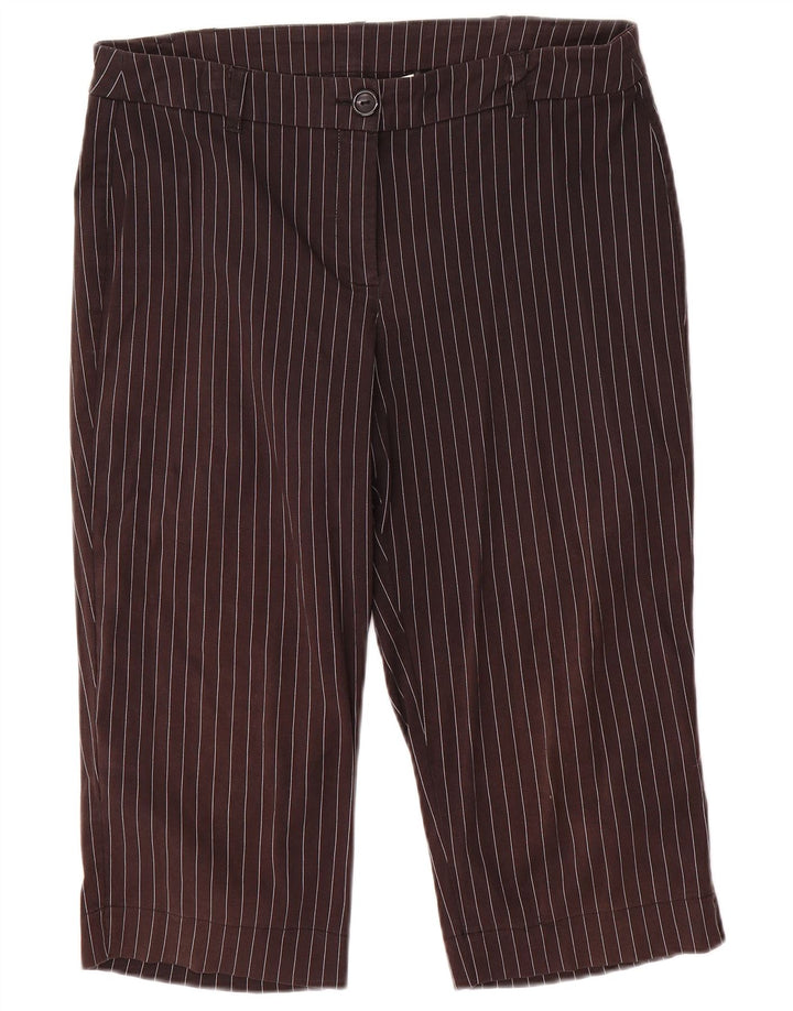 Marks & Spencer Damen Caprihose EU 40 Medium W32 L18 Grau gestreift
