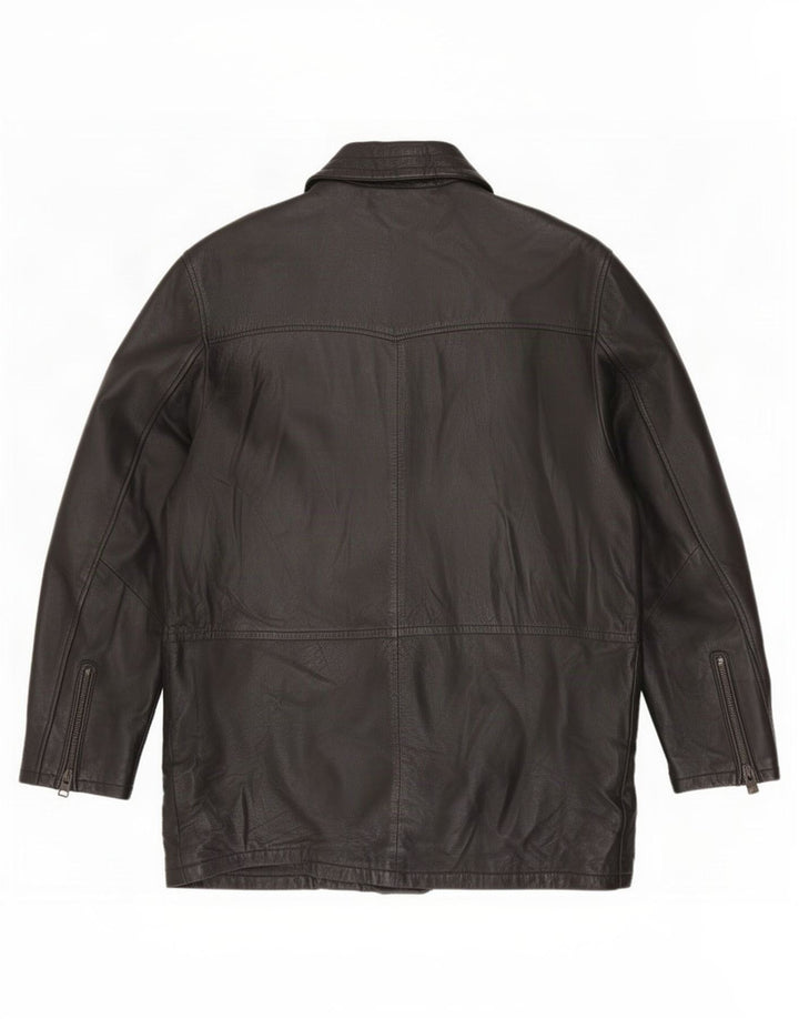 Salvatore Lepore Herren Ledermantel IT 52 XL Schwarz