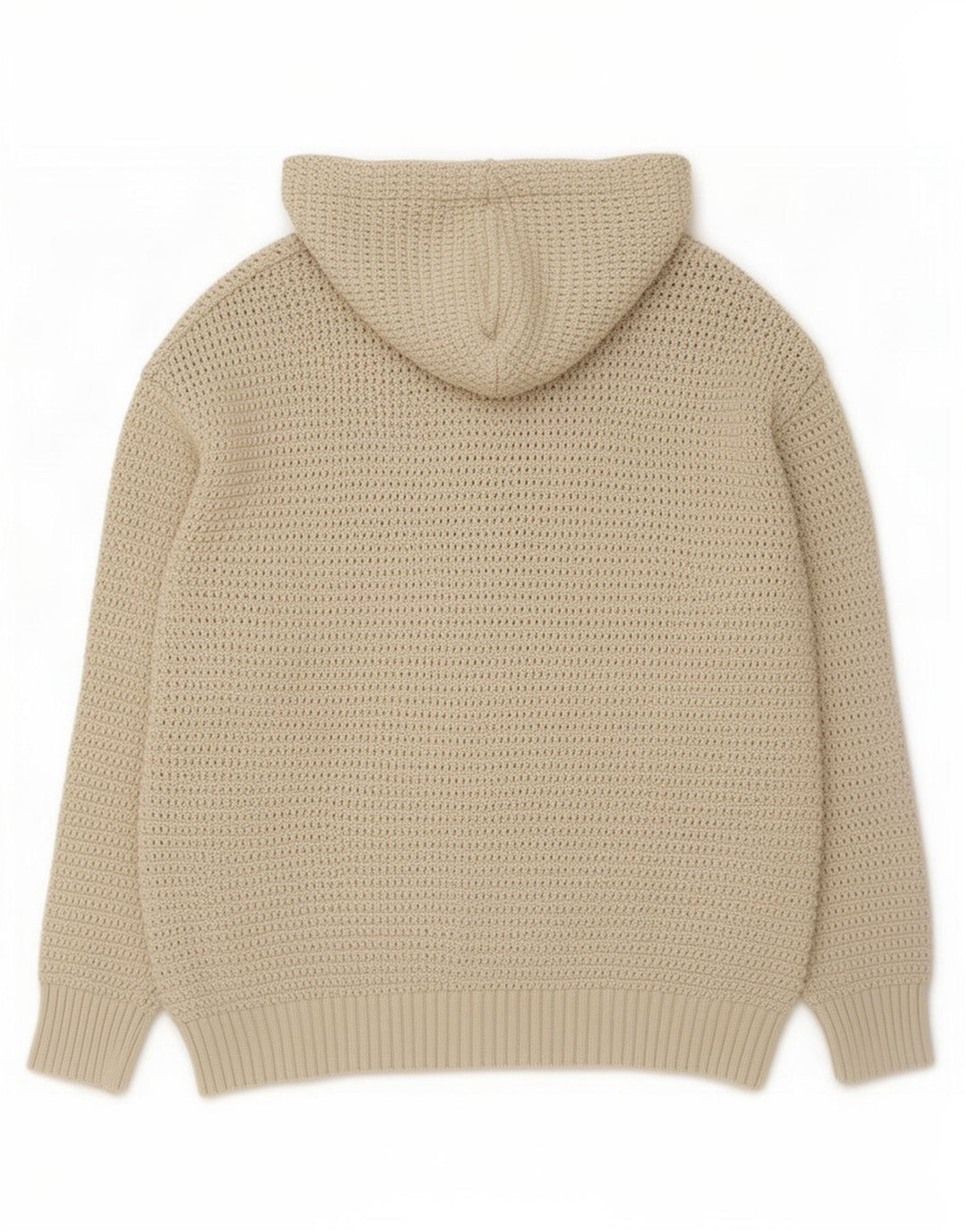 Zara Herren-Pullover mit Kapuze, groß, Beige