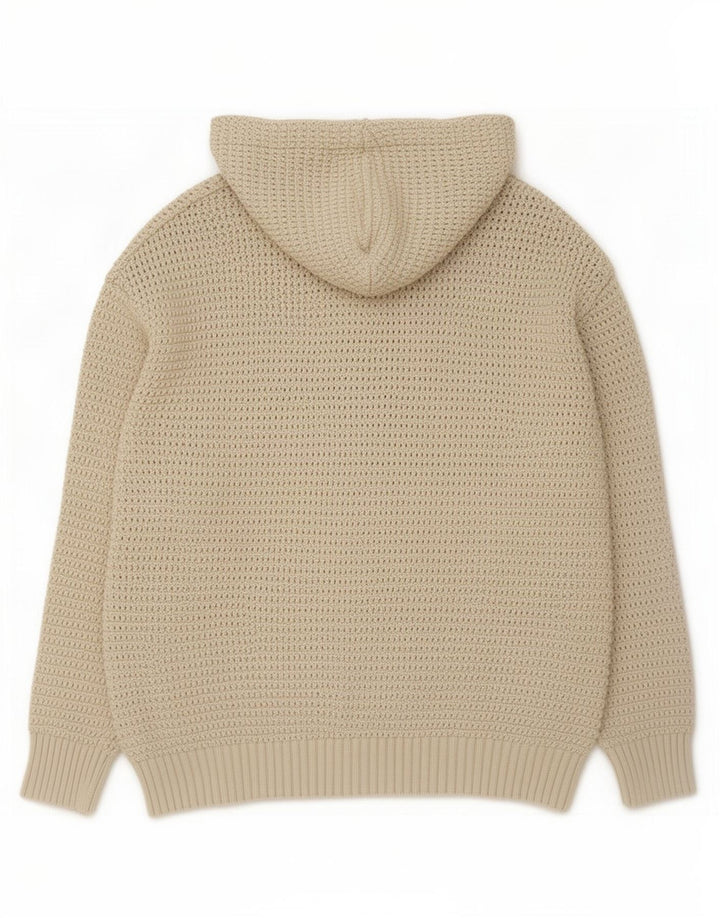 Zara Herren-Pullover mit Kapuze, groß, Beige