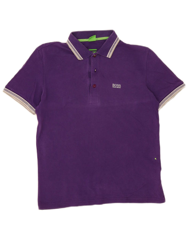 Hugo Boss Herren-Poloshirt aus mittelvioletter Baumwolle