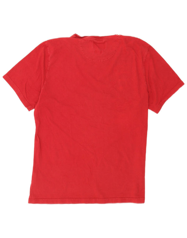 Barbour Herren Tailored Fit Graphic T-Shirt Top Große rote Baumwolle