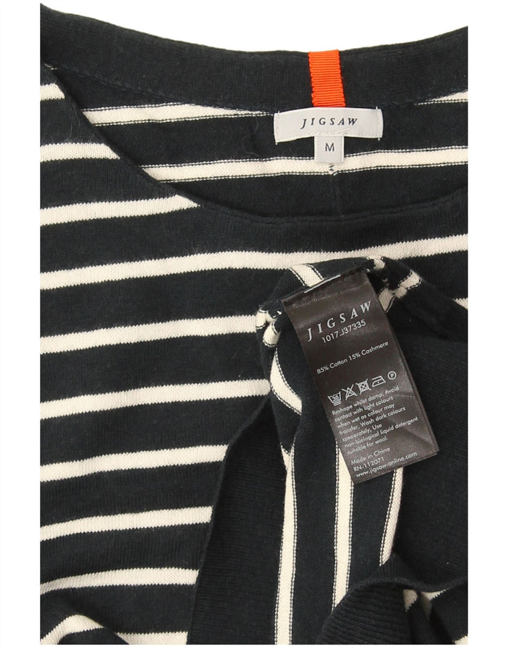 Jigsaw Damen-Pullover mit U-Boot-Ausschnitt, Gr. 14, mittelmarineblau gestreift
