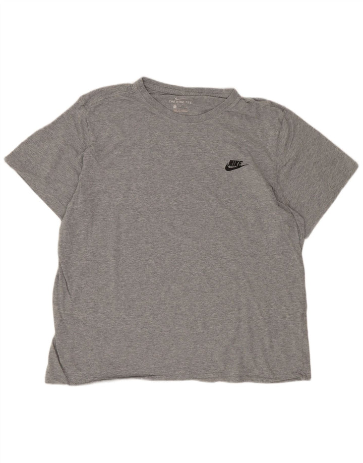 Nike Herren-T-Shirt, normal, groß, aus grauer Baumwolle