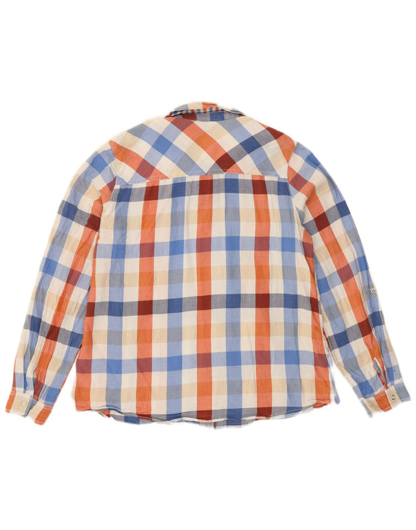 Marks & Spencer Damen Flanellhemd UK 12 Medium Mehrfarbig kariert