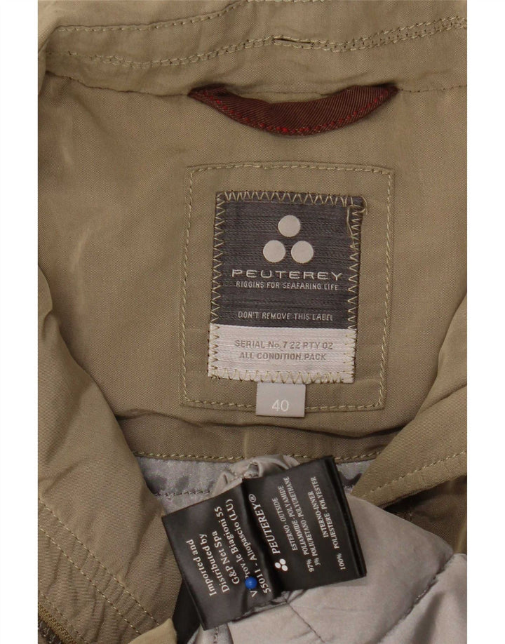 PEUTEREY Damen Wattierter Mantel IT 40 Small Khaki Polyamid