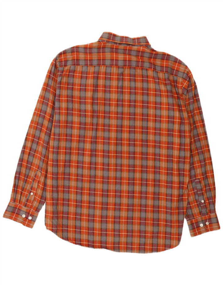 Carrera Herren Flanellhemd 2XL Orange Karo Baumwolle