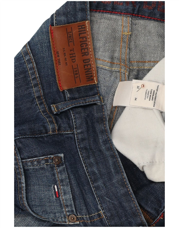 Tommy Hilfiger Herren Straight Jeans W32 L34 Blaue Baumwolle