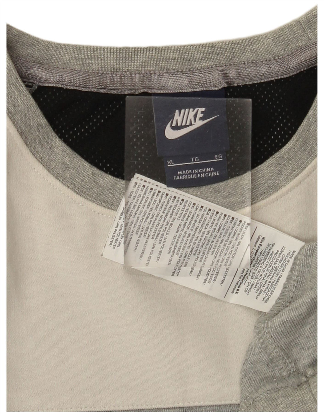 NIKE Herren Sweatshirt Pullover XL Grau Colourblock Baumwolle