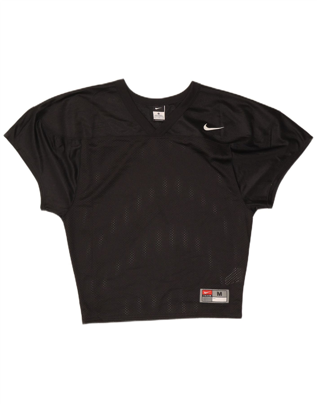 NIKE Damen T-Shirt Top UK 14 Medium Schwarz Polyester