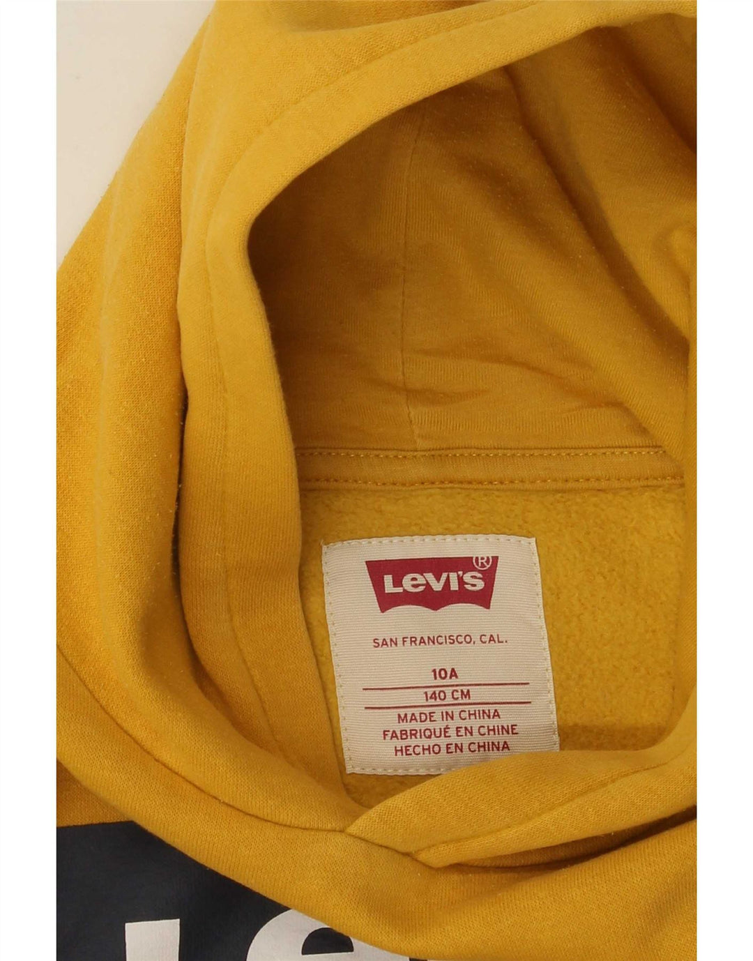 Levi's Jungen-Pullover mit grafischem Kapuzenpullover, 9–10 Jahre, Gelb