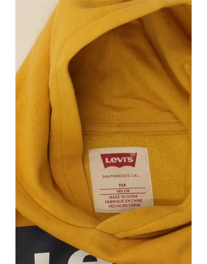 Levi's Jungen-Pullover mit grafischem Kapuzenpullover, 9–10 Jahre, Gelb