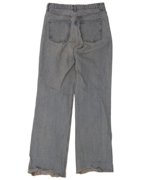 Zara Damen High Rise Wide Leg Jeans EU 40 Medium W30 L32 Blaue Baumwolle
