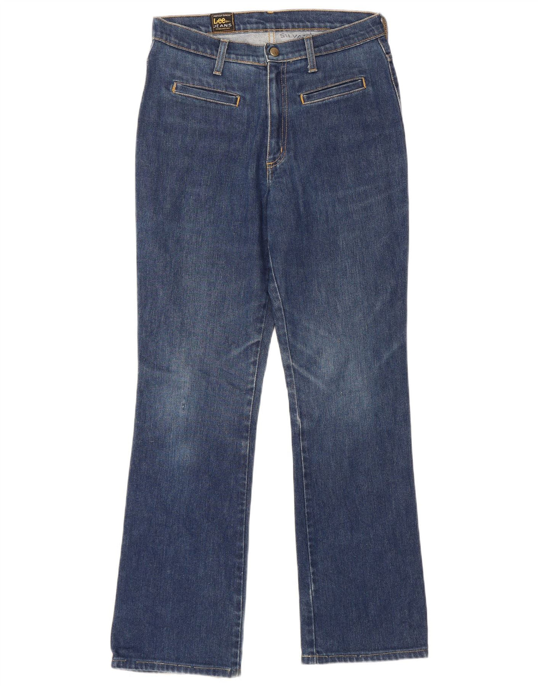 Lee Damen Straight Jeans W32 L29 Blaue Baumwolle