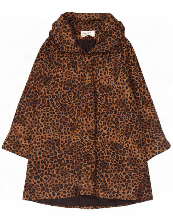 Lorena Conti Damenmantel UK 22 3XL Brauner Tierdruck