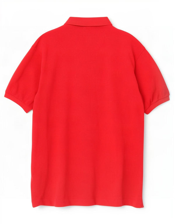 Lacoste Herren-Poloshirt, Größe 7 2XL, rote Baumwolle