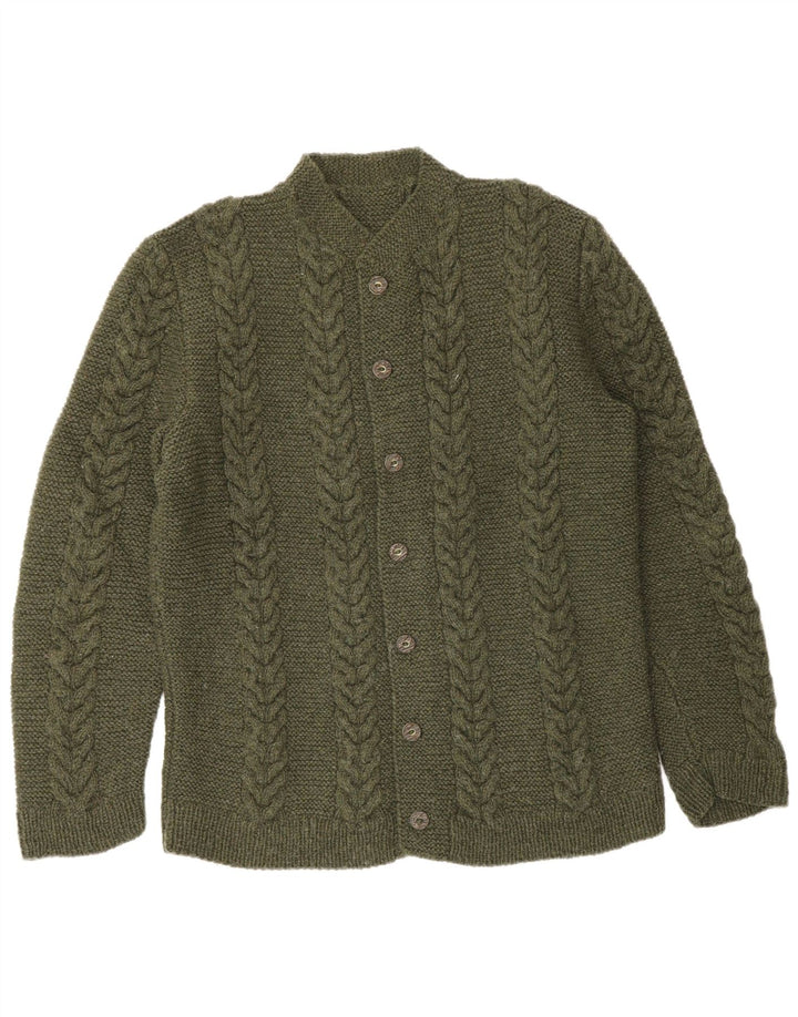 Vintage Herren Strickjacke Medium Khaki