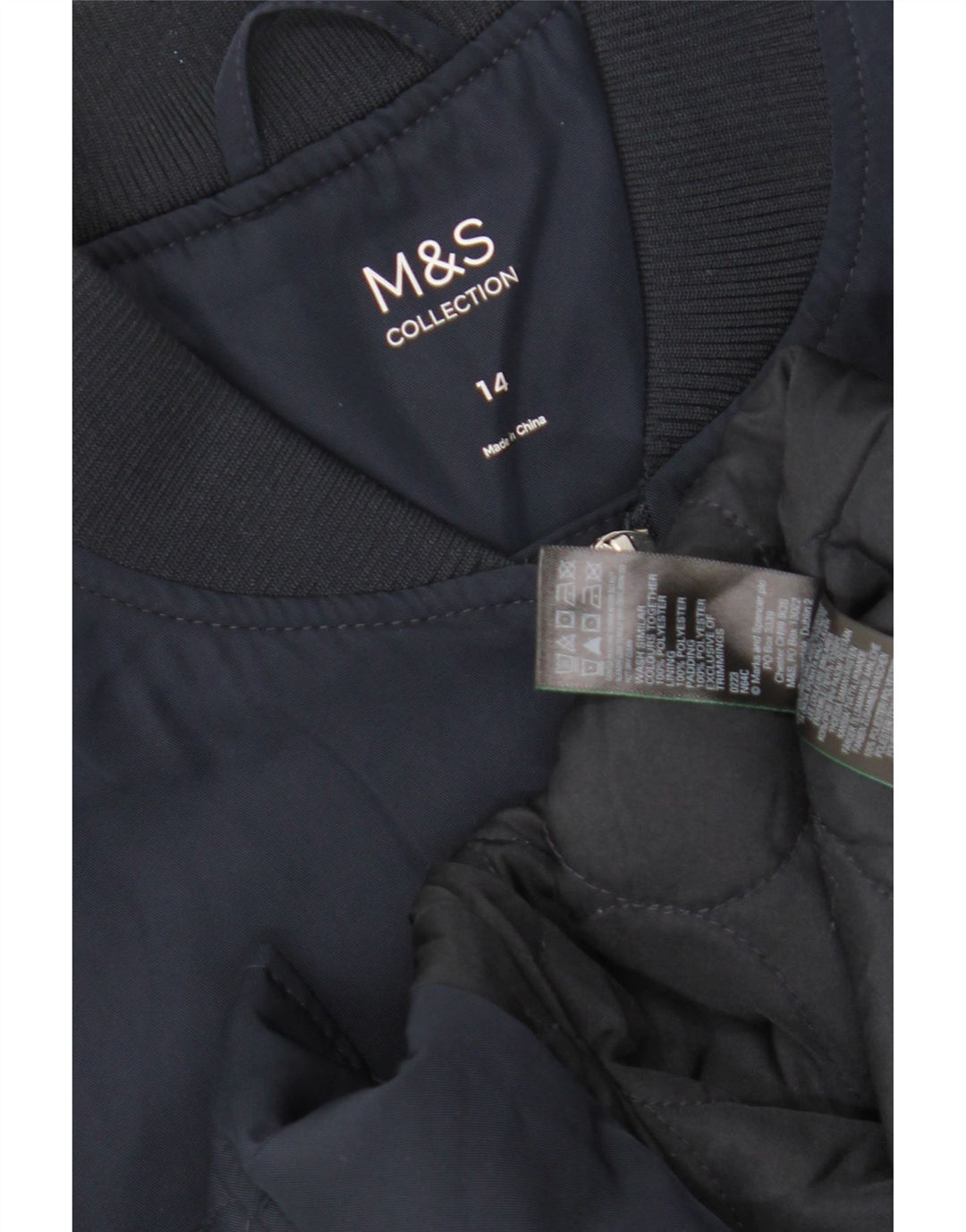 Marks & Spencer Damen Übergroße Bomberjacke UK 14 Large Marineblau
