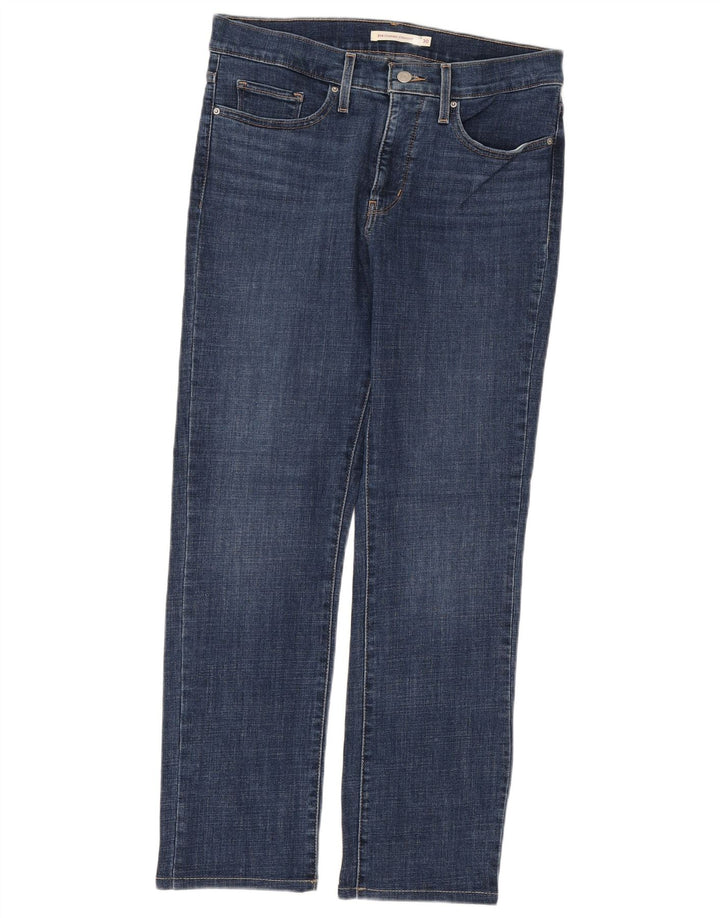 LEVI'S Damen 314 Shaping Straight Jeans W30 L29 Marineblau Baumwolle
