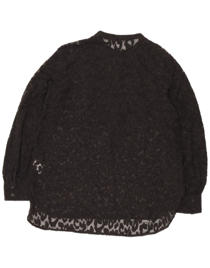 Durchsichtiges Tunika-Oberteil für Damen von French Connection, UK 12, Mittelschwarz