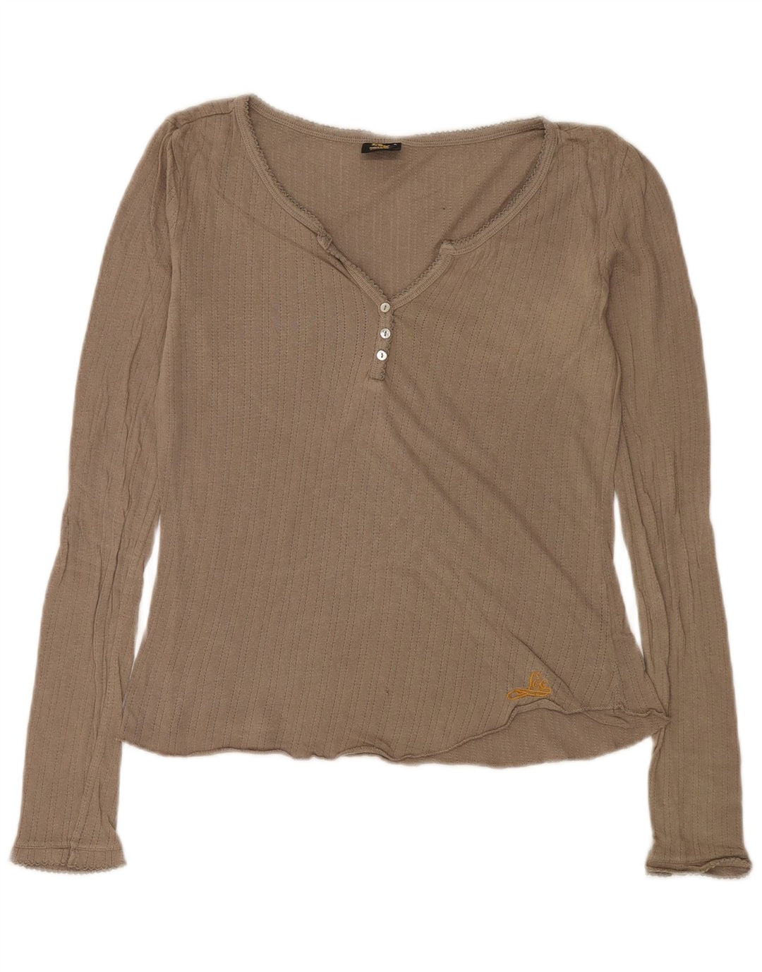 Lee Damen Top Langarm UK 14 Large Beige