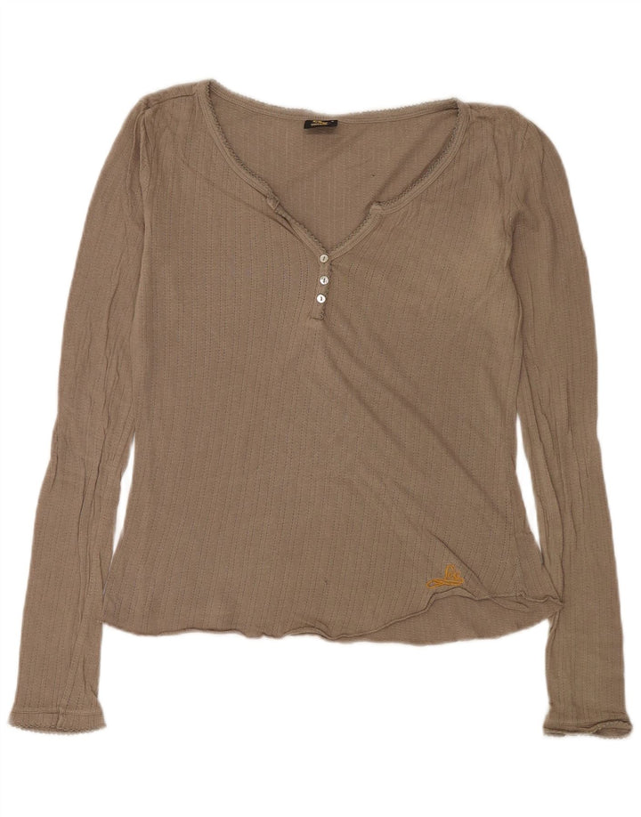 Lee Damen Top Langarm UK 14 Large Beige