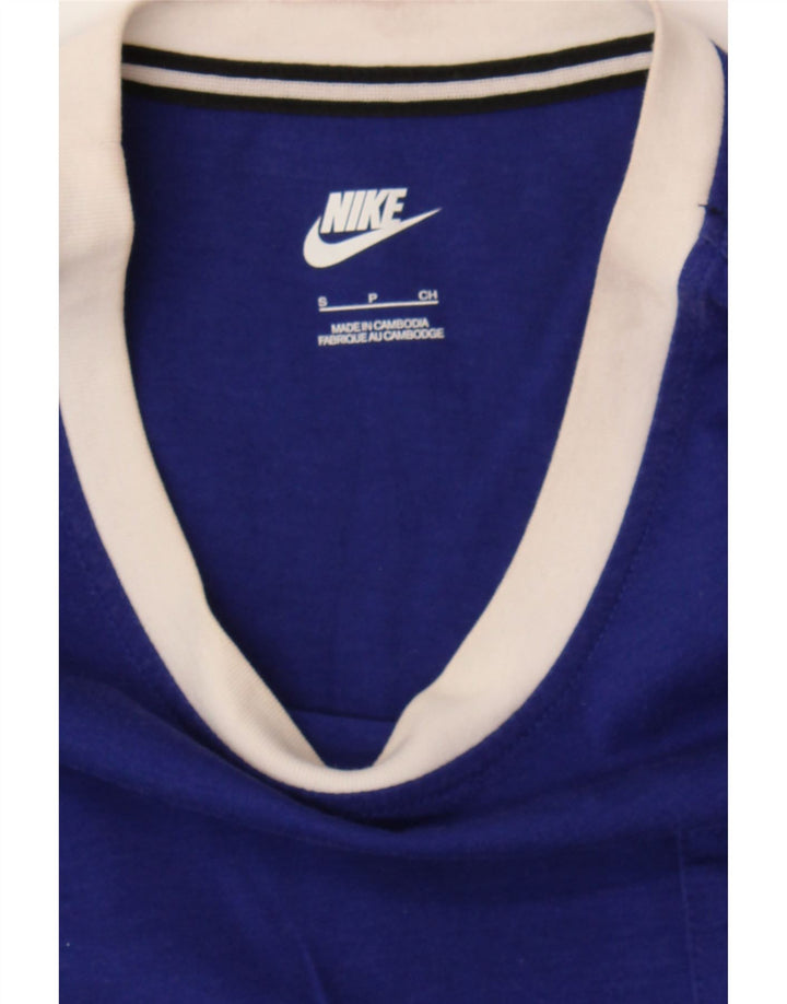 NIKE Mens T-Shirt Top Small Blue Colourblock Vintage Nike and Second-Hand Nike from Messina Hembry 