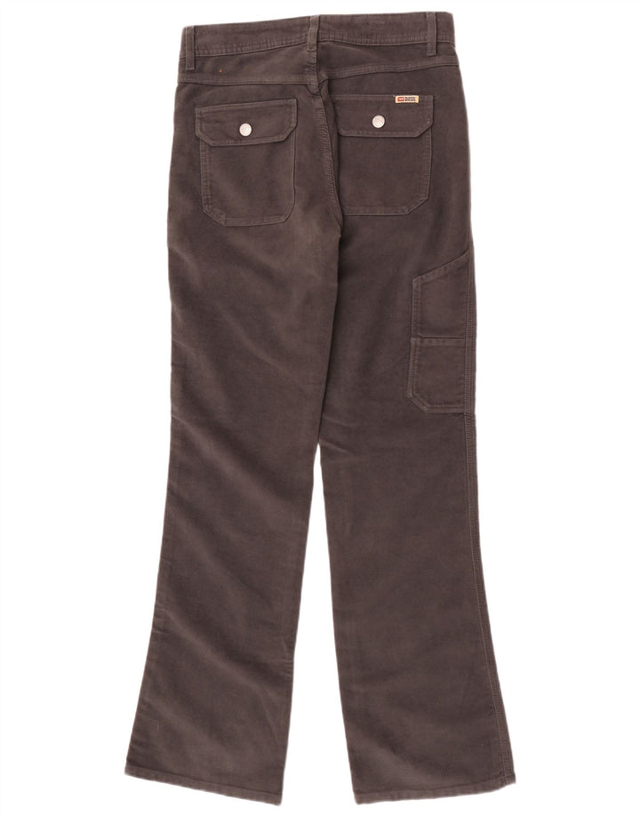 Diesel Damen Bootcut-Cargohose aus Samt, W27, L32, graue Baumwolle
