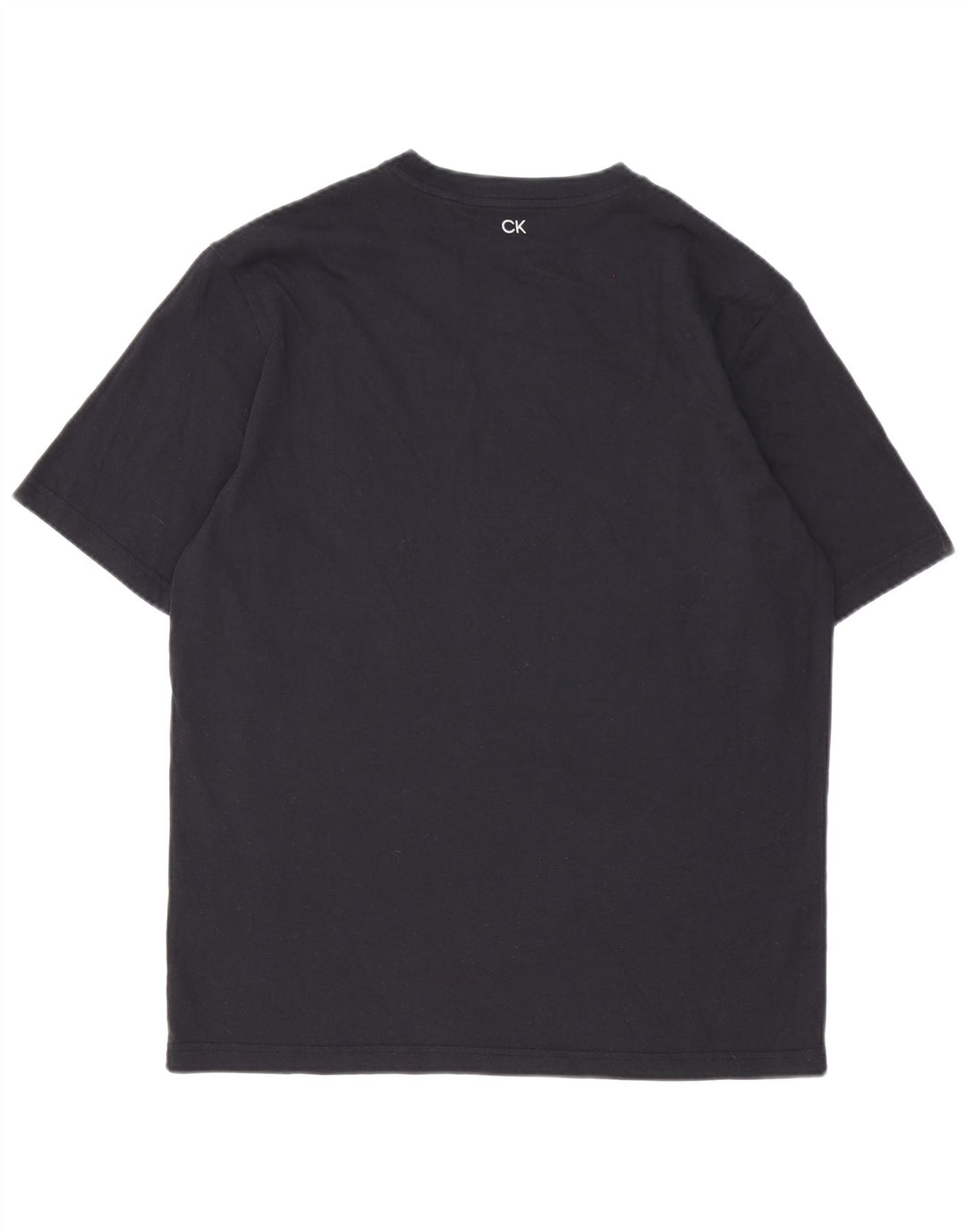 Calvin Klein Herren T-Shirt Top Large Schwarz Geometrisch Baumwolle
