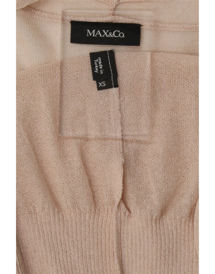 MAX & CO. Womens Longline Cardigan Sweater UK 6 XS Pink Vintage Max & Co. and Second-Hand Max & Co. from Messina Hembry 
