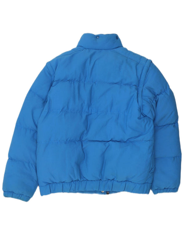 Vintage Damen Wattierte Jacke IT 46 Großes blaues Polyamid
