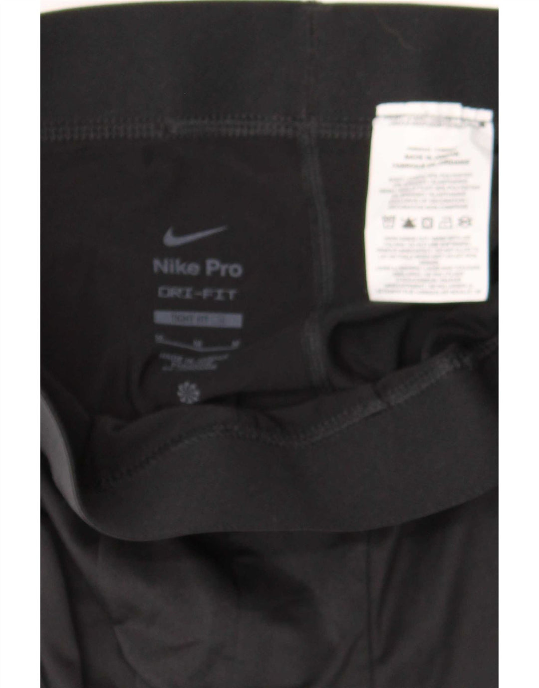 Nike Damen Tight Fit Crop Leggings UK 12 Mittelschwarzes Polyester