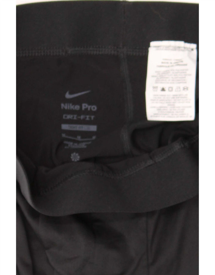 Nike Damen Tight Fit Crop Leggings UK 12 Mittelschwarzes Polyester