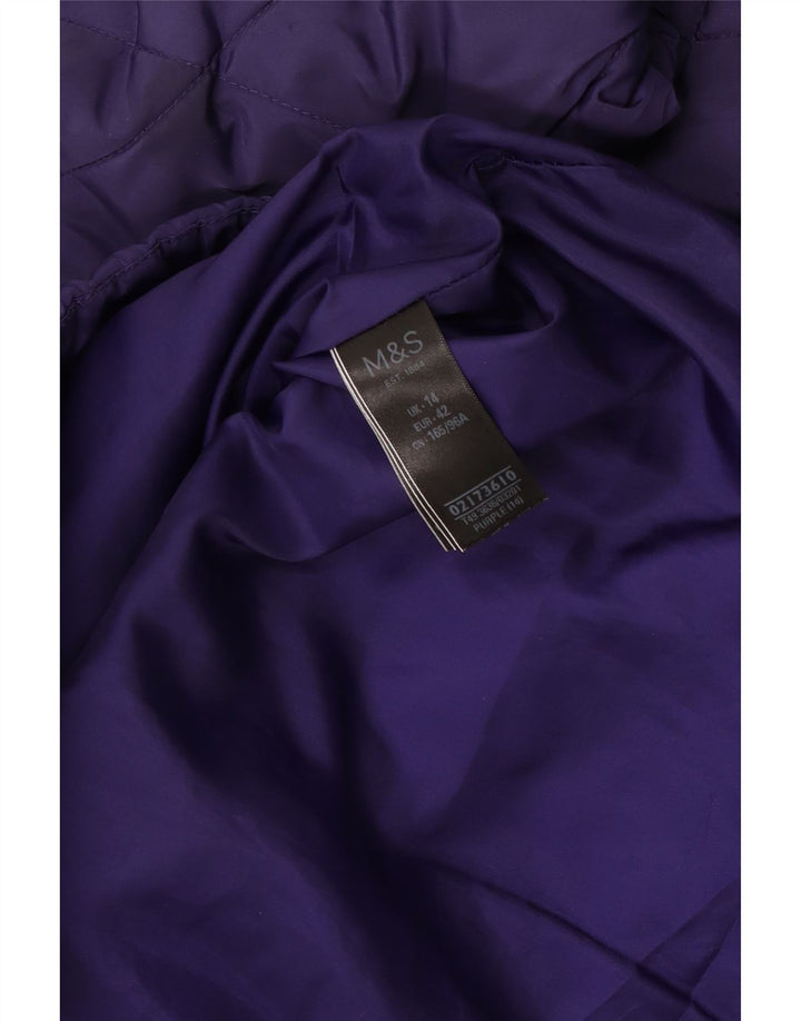 Marks & Spencer Damen Steppmantel UK 14 Large Lila Polyester