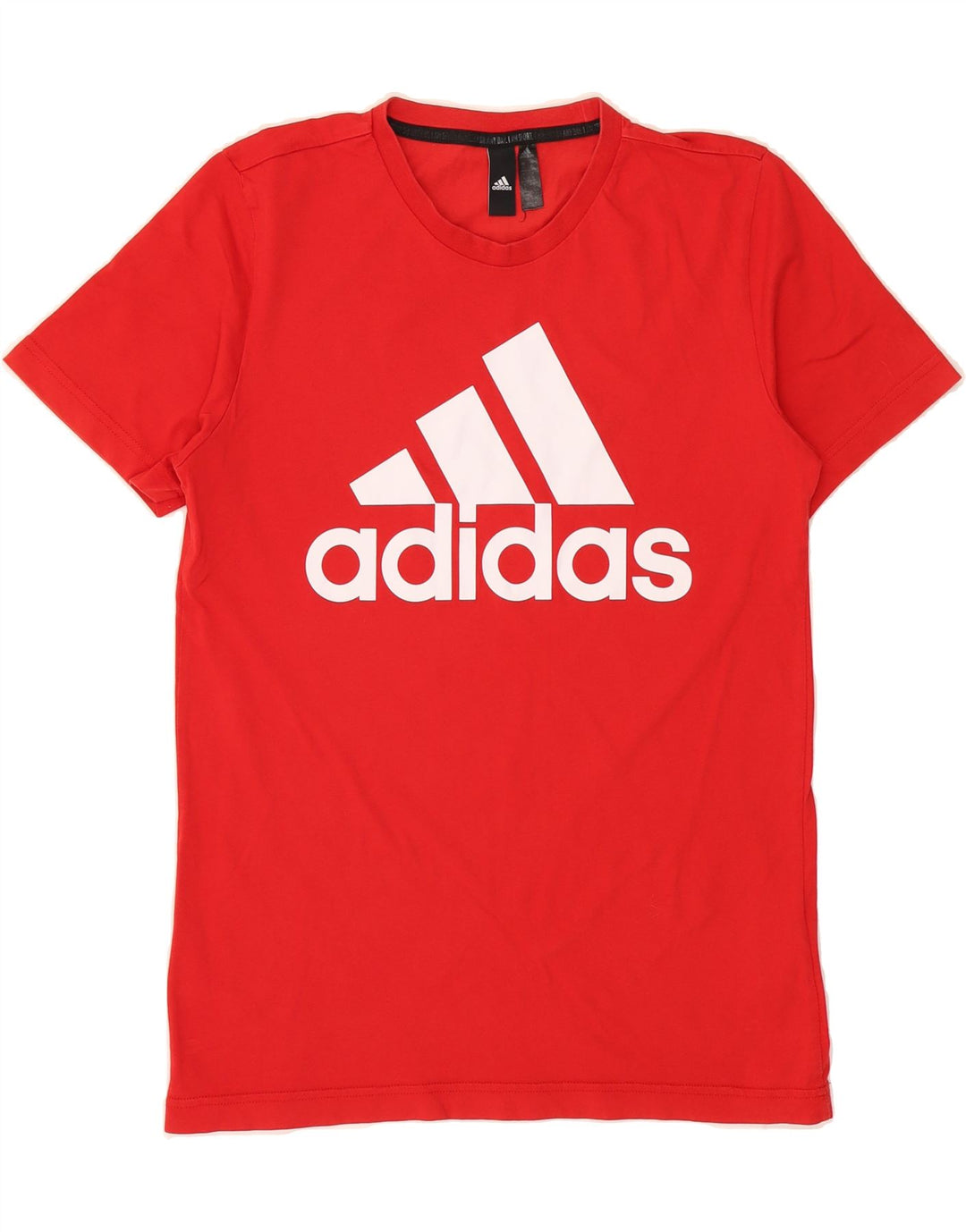 ADIDAS Mens Graphic T-Shirt Top Small Red Cotton Vintage Adidas and Second-Hand Adidas from Messina Hembry 