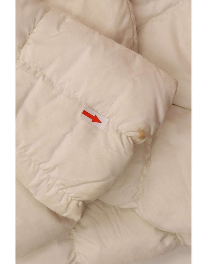 Moncler Wattierte Jacke für Mädchen, 9–10 Jahre, weißes Nylon