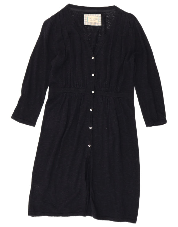 Laura Ashley Damen-Wochenende-Pulloverkleid mit 3/4-Ärmeln, Gr. 10, Marineblau