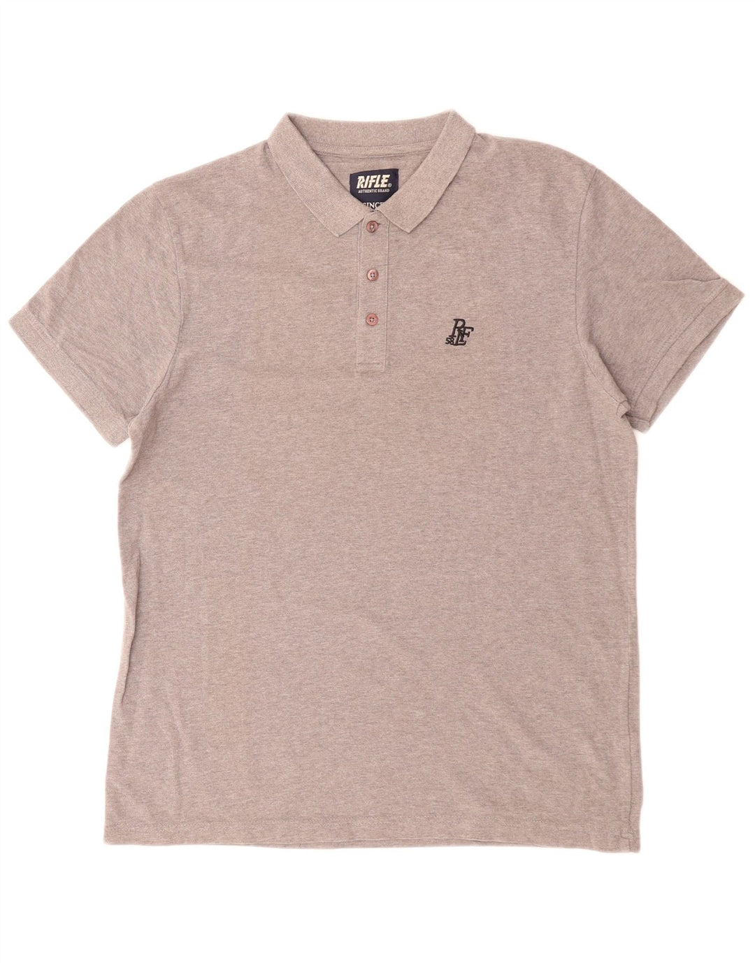 RIFLE Herren Poloshirt XL Grau Baumwolle