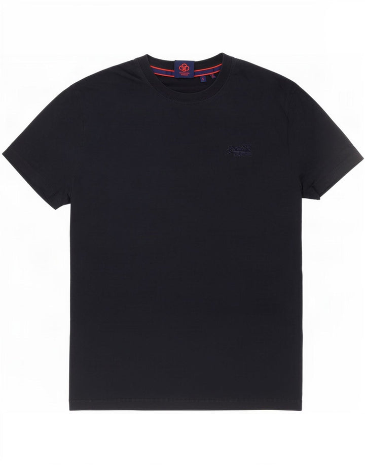 Superdry Herren T-Shirt Top Large Marineblau Baumwolle