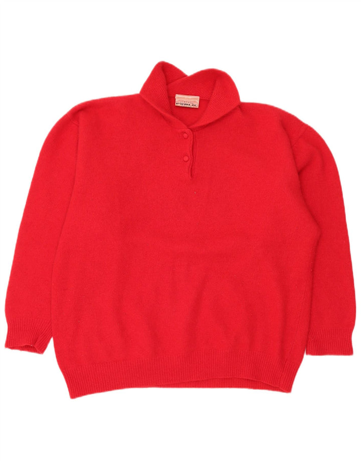 Public Damen-Pullover mit Rollkragen, EU 44, XL, rote Wolle