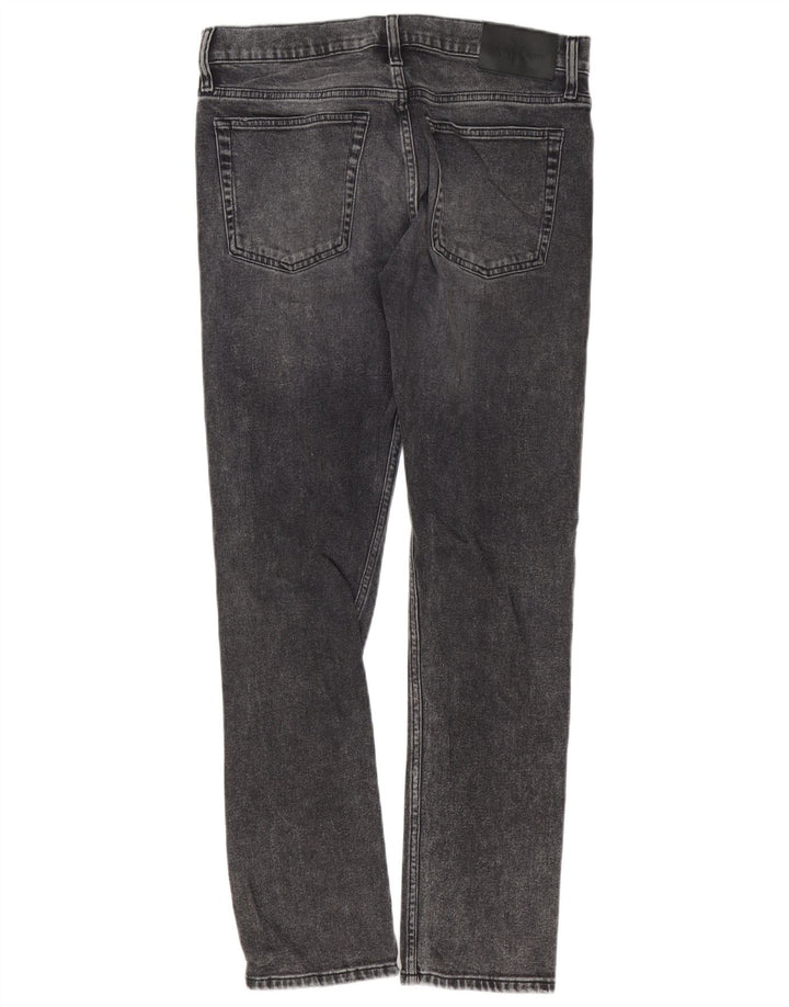 Calvin Klein Herren Slim Jeans W32 L32 Graue Baumwolle