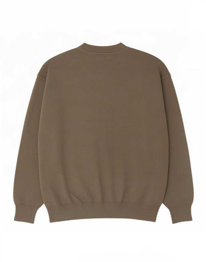Sky & Eagle Herren-Pullover mit Rundhalsausschnitt, 2XL, Khaki, Wolle