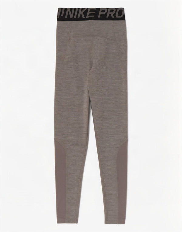Nike Damen Dri Fit Graphic Leggings UK 4 XS Grau meliertes Polyester